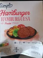 Suhkru kogus sees Hamburger poulet