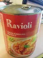 Sucre et nutriments contenus dans Ravioli