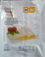 Sokerin määrä sisällä Gouda slices young
