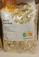 Zuckermenge drin Muesli Dried Fruit