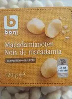 Quantité de sucre dans Noix de macadamia