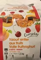 入っている砂糖の量 Yaourt entier aux fruits