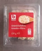 İçindeki şeker miktarı Amandes effilées