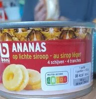 Sokerin määrä sisällä Tranches d'ananas au sirop léger