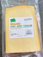 Sokerin määrä sisällä Gouda jeune