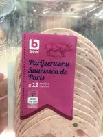Zuckermenge drin Parijzerworst Saucisson de paris