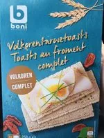 Quantité de sucre dans Toasts Au Froment Complet