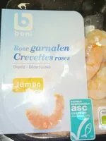 चीनी की मात्रा Crevettes roses