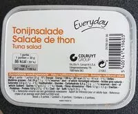 入っている砂糖の量 Salade de thon Everyday
