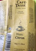 İçindeki şeker miktarı Cafe Tasse White Chocolate Lemon 45 g (Pack Of 5)