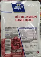 चीनी की मात्रा Dés de Jambon