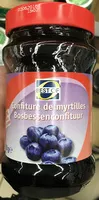 İçindeki şeker miktarı Confiture de myrtilles