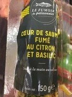 入っている砂糖の量 Coeur de saumon citronné