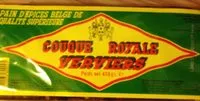 Sucre et nutriments contenus dans Couque royale verviers