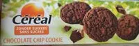 入っている砂糖の量 Céréal sans sucre chocolate chip cookie