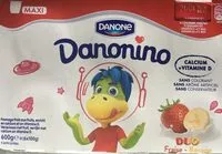 İçindeki şeker miktarı Danonino Fromage frais aux fruits Duo
