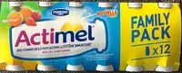 Количество сахара в Actimel multifruit