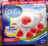 Sokerin määrä sisällä Zero Lactose Framboise