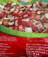 入っている砂糖の量 Rhubarbe rouge en pièces