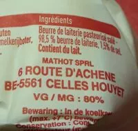 Sucre et nutriments contenus dans Rochefort