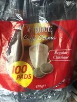 Sucre et nutriments contenus dans Metropole