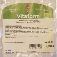 Sugar and nutrients in Vitaform