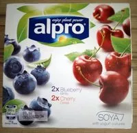 Suhkru kogus sees Alpro 2x blueberry 2x cherry