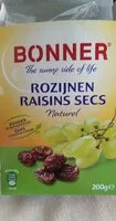 Sokerin määrä sisällä Raisins secs