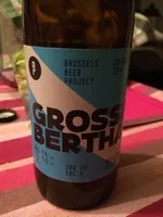 中的糖分和营养成分 Grosse bertha