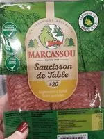 Sucre et nutriments contenus dans Marcassou