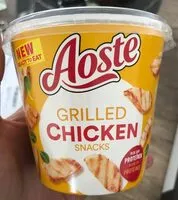 Cantidad de azúcar en Aoste grilled chicken snacks