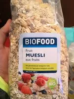 Suhkru kogus sees Muesli aux fruits