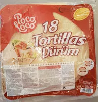 चीनी की मात्रा 18 tortillas dürüm