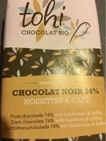 Zuckermenge drin Chocolat Bio Noir 74% Noisettes & Café