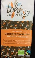 Zuckermenge drin Chocolat noir 74% (abricot & amandes)