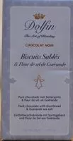 Sokerin määrä sisällä Chocolat Noir aux Biscuits Sablés & Fleur de Guérande