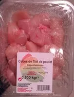 Amount of sugar in Cubes de filet de poulet