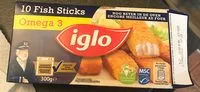 İçindeki şeker miktarı Fish sticks