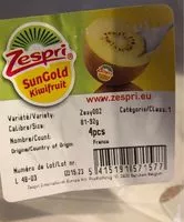 Sucre et nutriments contenus dans Zesprit