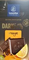 Suhkru kogus sees Dark 54% orange Leonidas