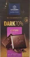 Suhkru kogus sees Tablette au chocolat noir 70%