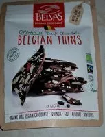 含糖量 Belgian thins organic dark chocolate
