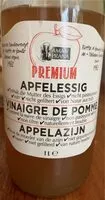 入っている砂糖の量 Vinaigre de pomme