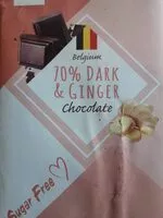 Suhkru kogus sees Dark & ginger chocolate