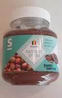 Suhkru kogus sees Sweet switch hazelnut spread