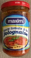 Zuckermenge drin Sauce tomate à la Bolognaise