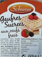 Quantité de sucre dans Gaufres sucrées aux œufs frais