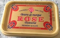 Количество сахара в Beurre de marque Rose