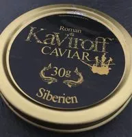 Sucre et nutriments contenus dans Roman kaviroff caviar