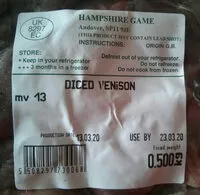 Gula dan nutrisi di dalamnya Hampshire game